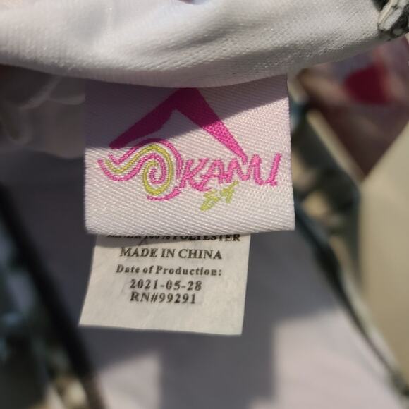 NWT Kanu Surf Groovy olive green tie dye bandeau bikini top - 12 - Picture 4 of 6